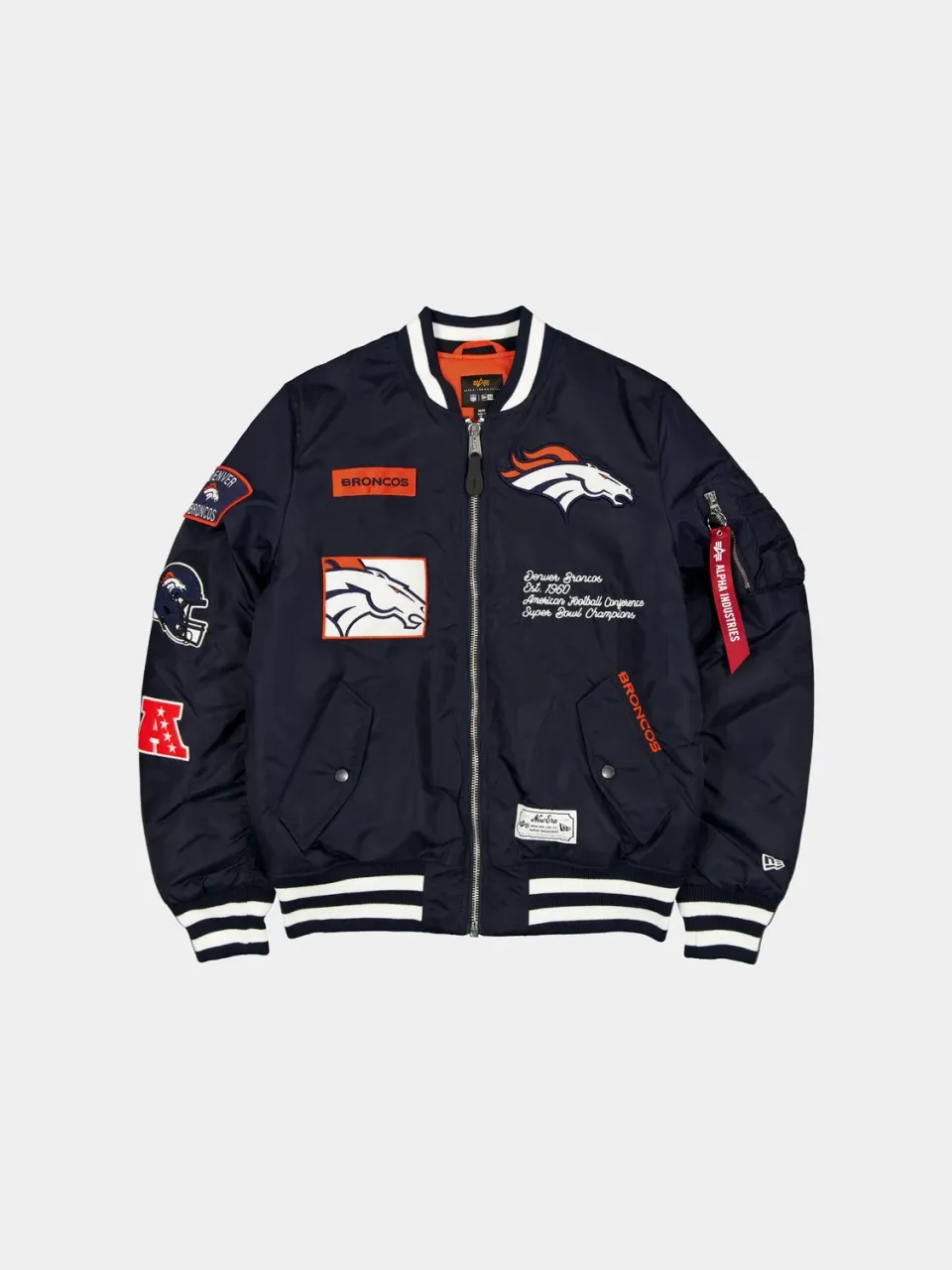 Alpha Industries MA-1 Broncos bomber marine brodé