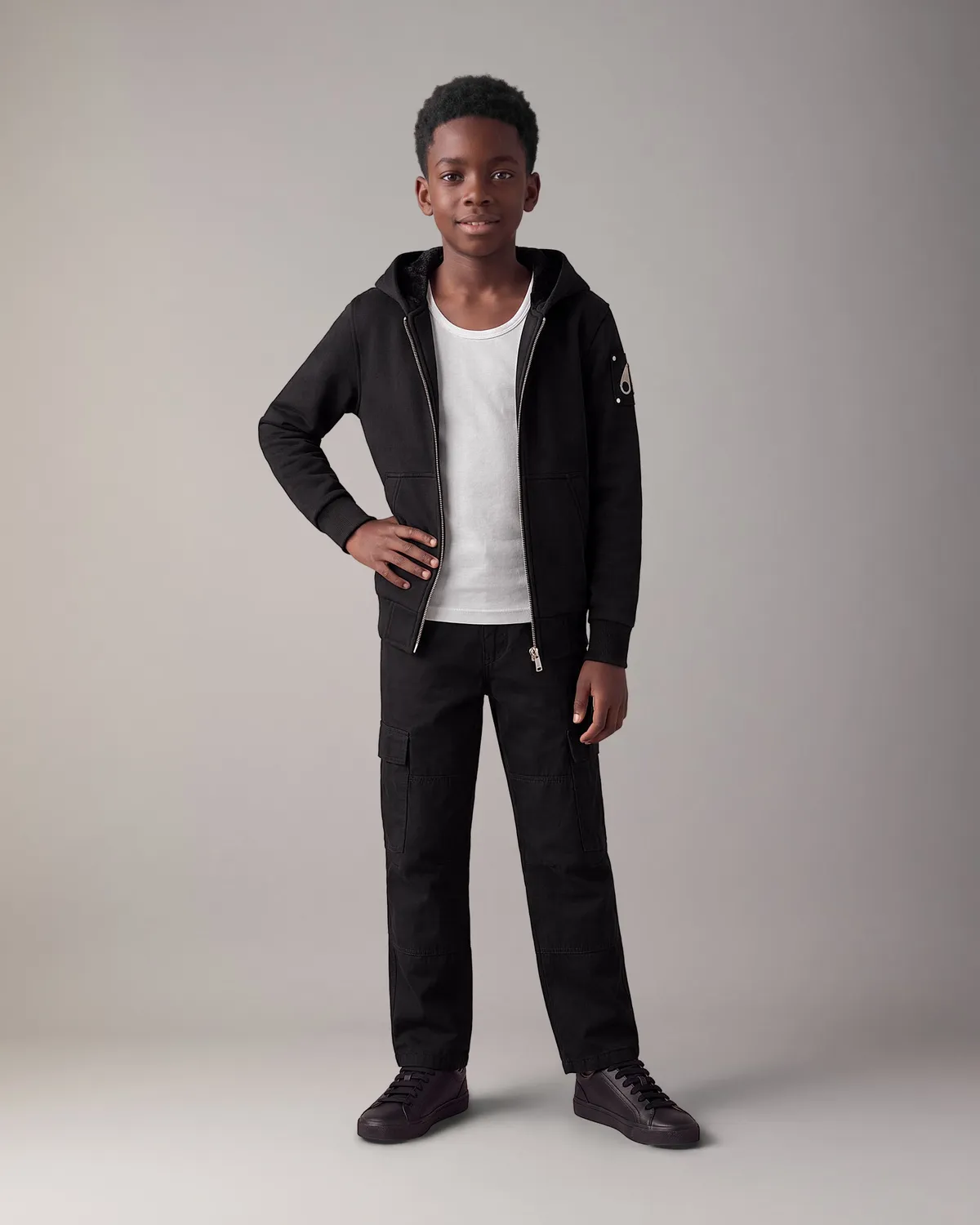 Moose Knuckles Classic Bunny sweat noir enfant