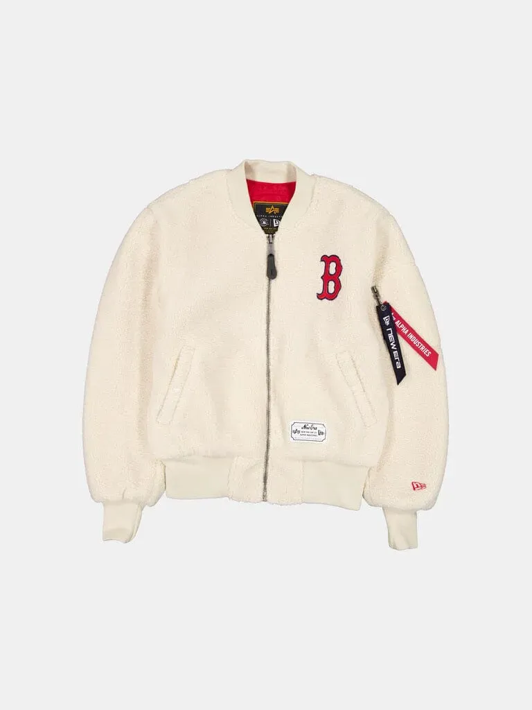 Alpha Industries MA-1 Sherpa bomber femme crème