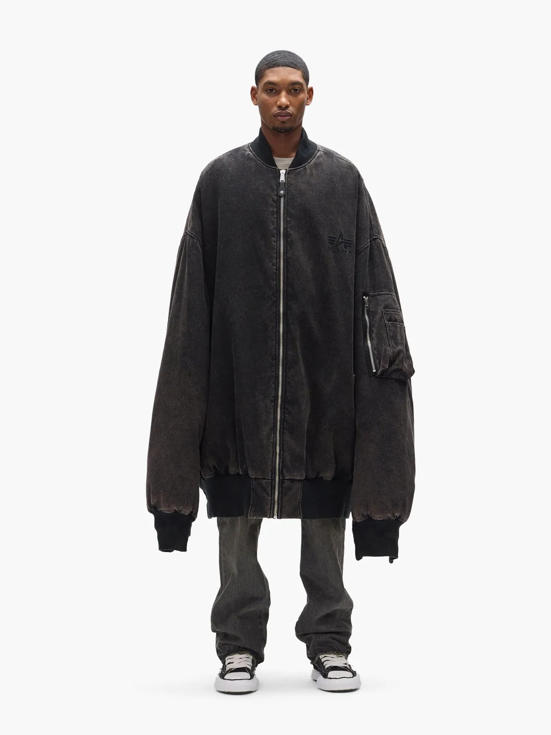 Alpha Industries Purple Giant bomber réversible noir