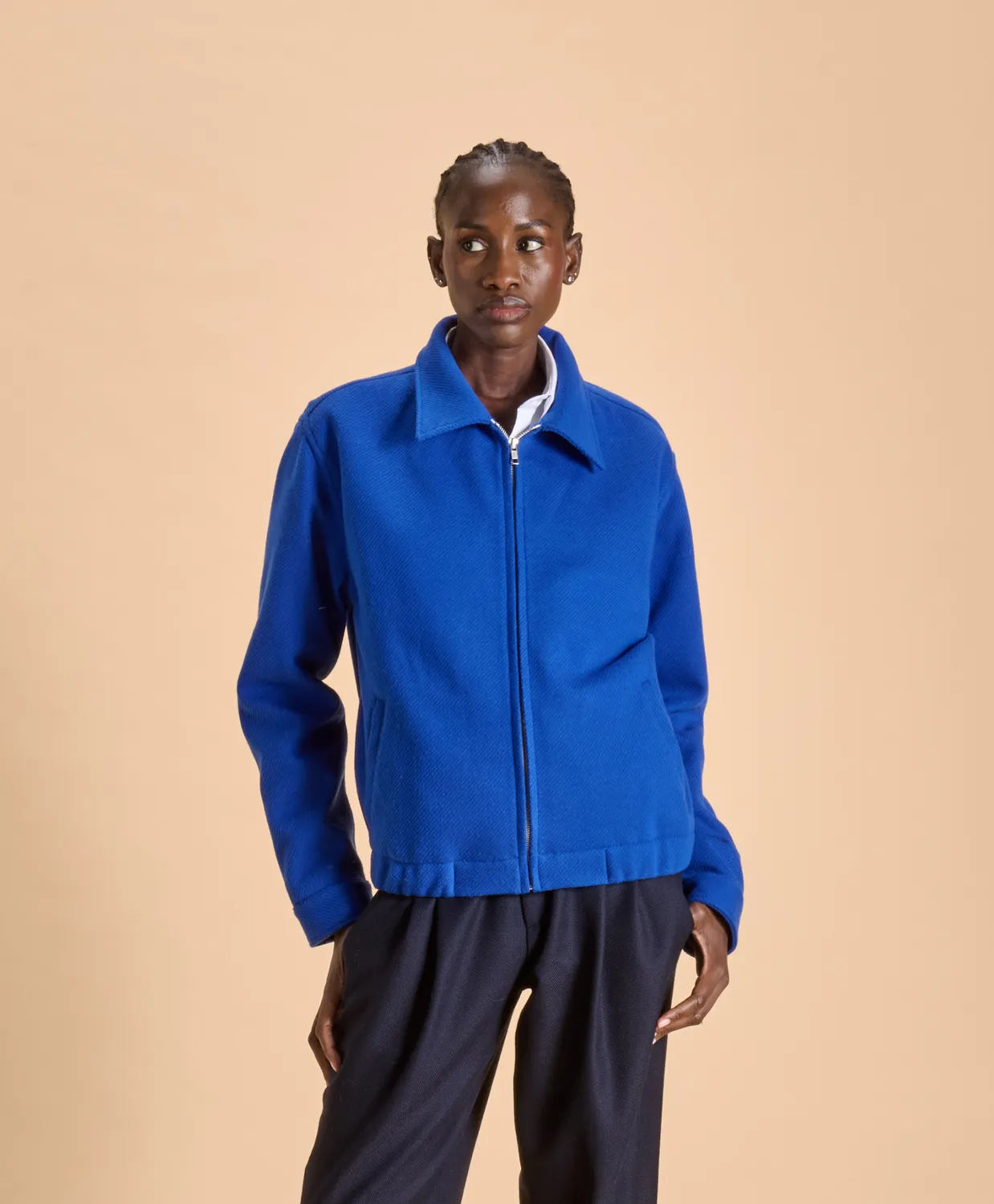 Soubacq Blouson Alexandre blouson sergé bleu flamboyant