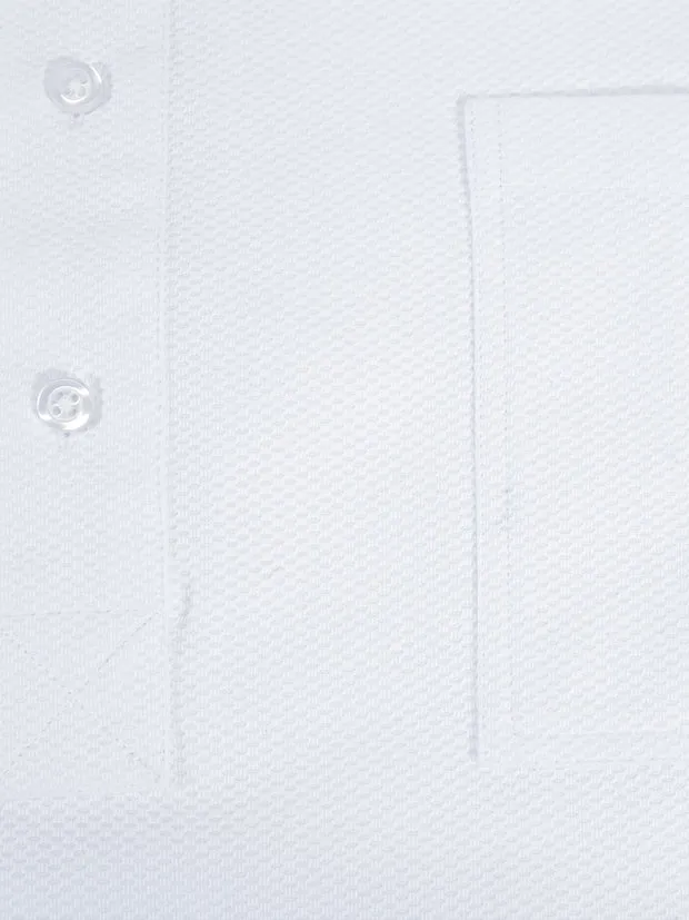 Hollington Deauville chemise piqué blanc mao