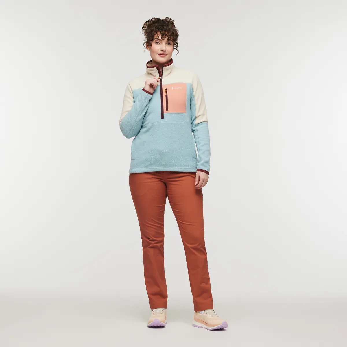 Cotopaxi Abrazo polaire demi-zip femme cream sea spray