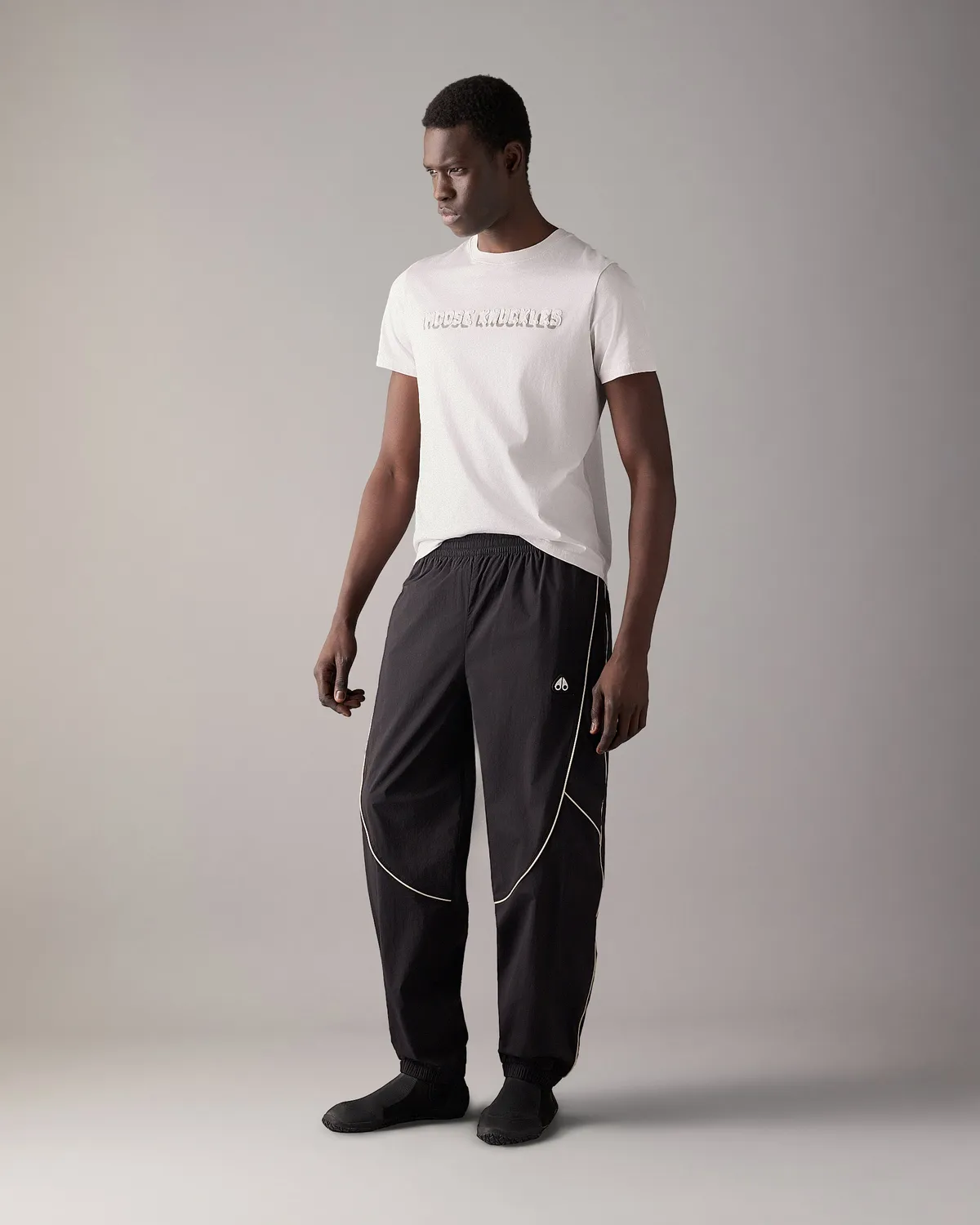 Moose Knuckles Connor Logo t-shirt noir coton Pima