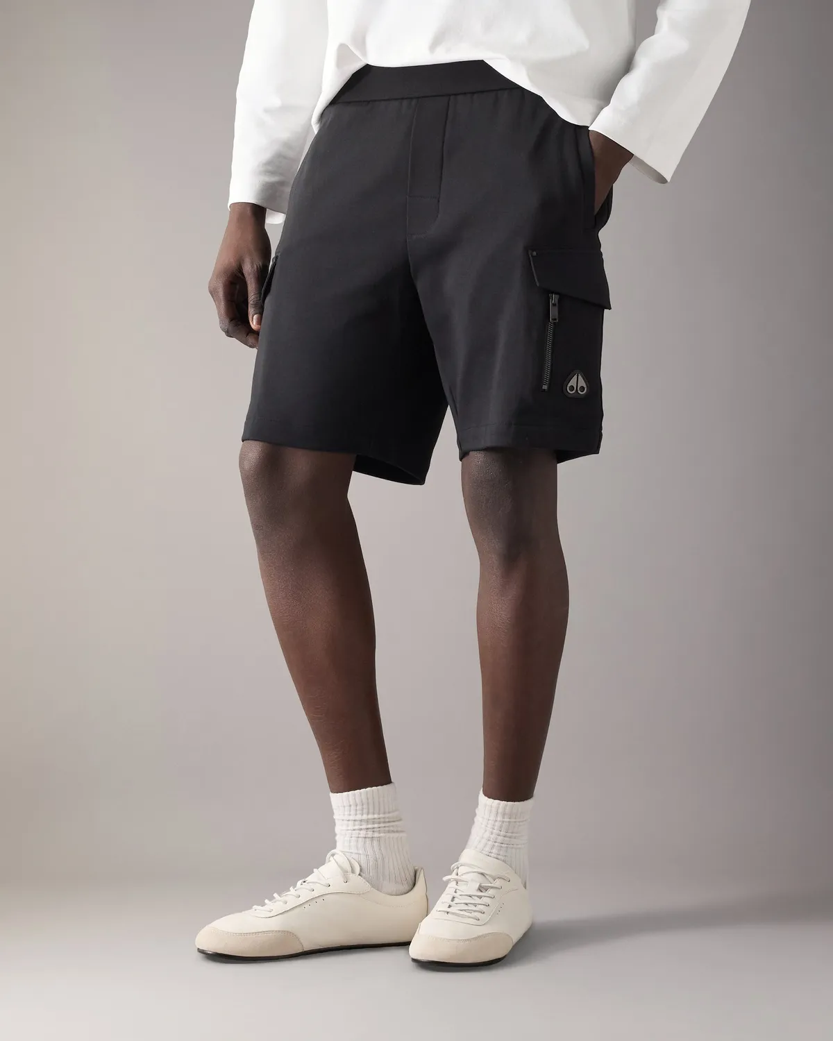 Moose Knuckles Dalon Cargo short homme noir poches cargo