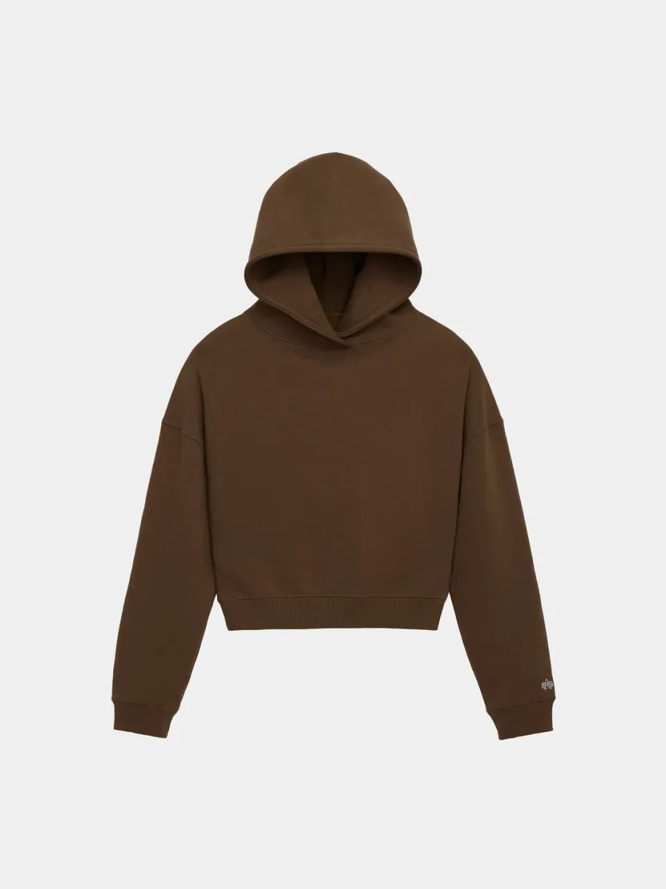 Alpha Industries Essential hoodie cropped espresso femme