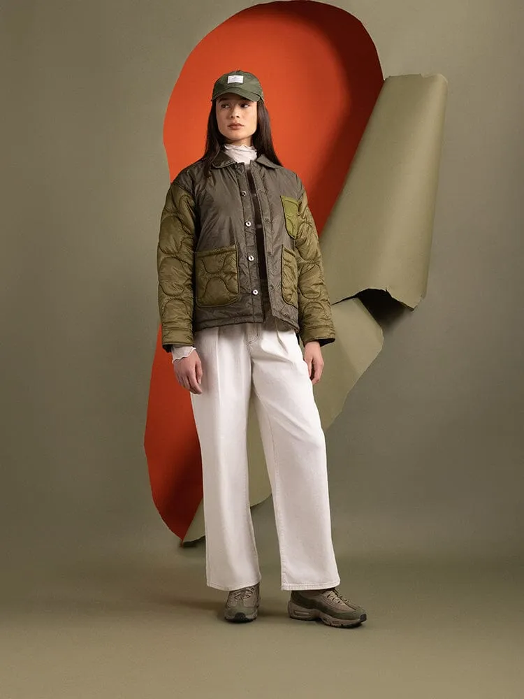 Alpha Industries Chore Coat veste femme verte matelassée