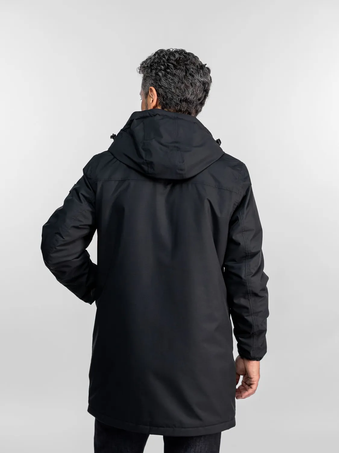 Daytona Regen parka longue sherpa noir imperméable