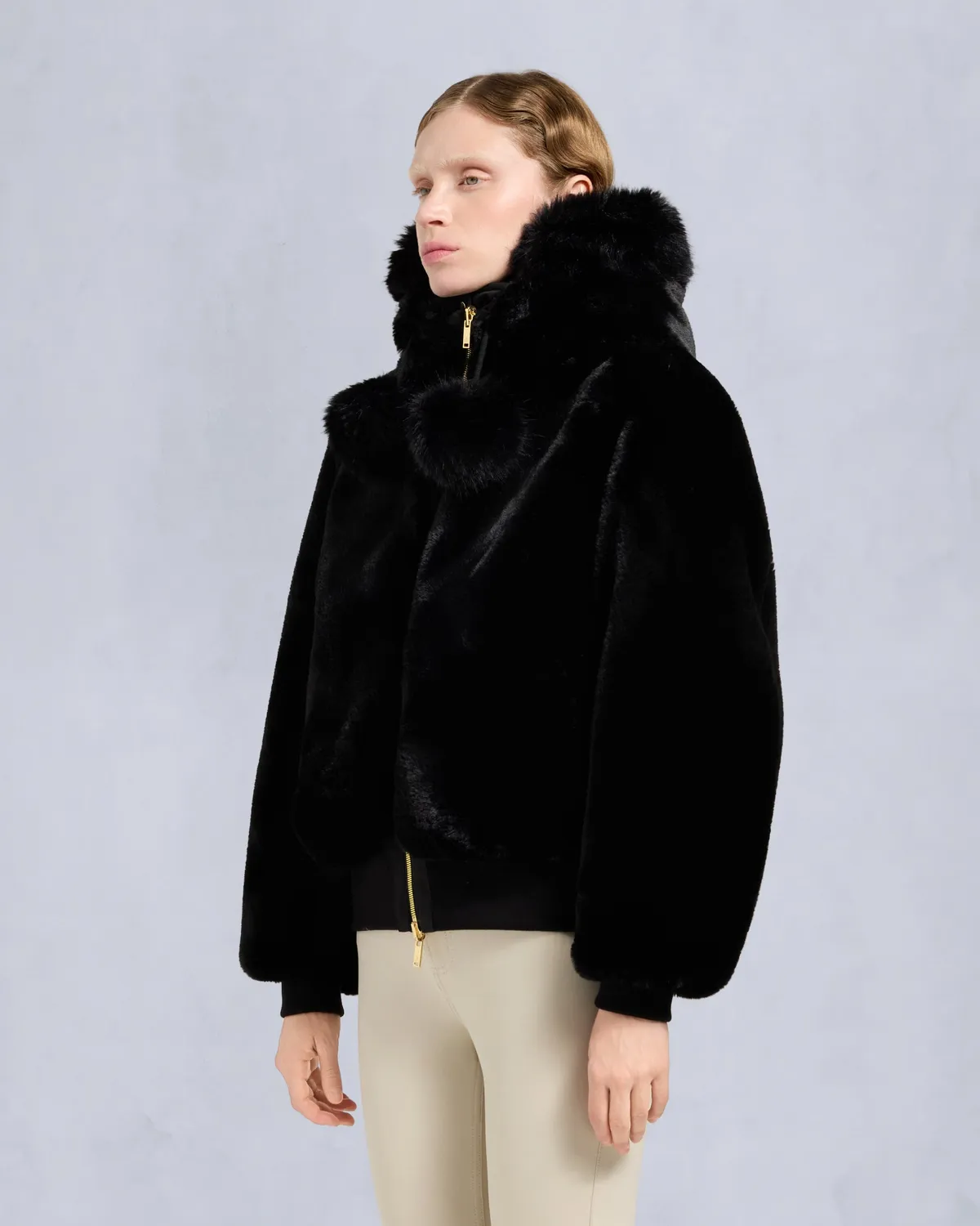 Moose Knuckles Luxe Satin Bomber Réversible Noir