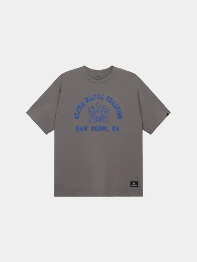 Alpha Industries Naval Base San Diego t-shirt gris coton relaxe