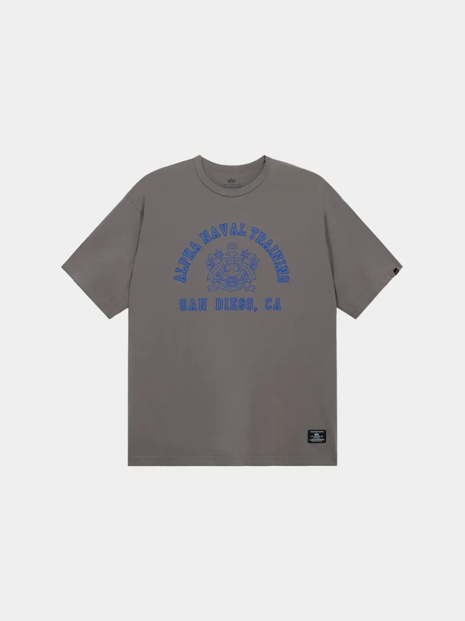 Alpha Industries Naval Base San Diego t-shirt gris coton relaxe