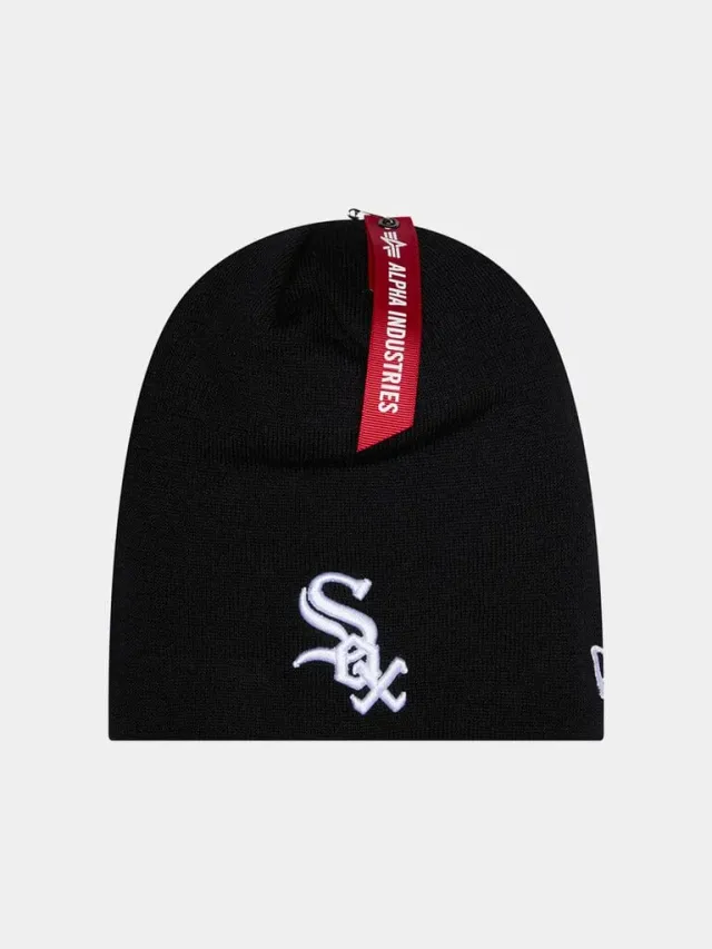 Alpha Industries Chicago White Sox bonnet noir laine mérinos