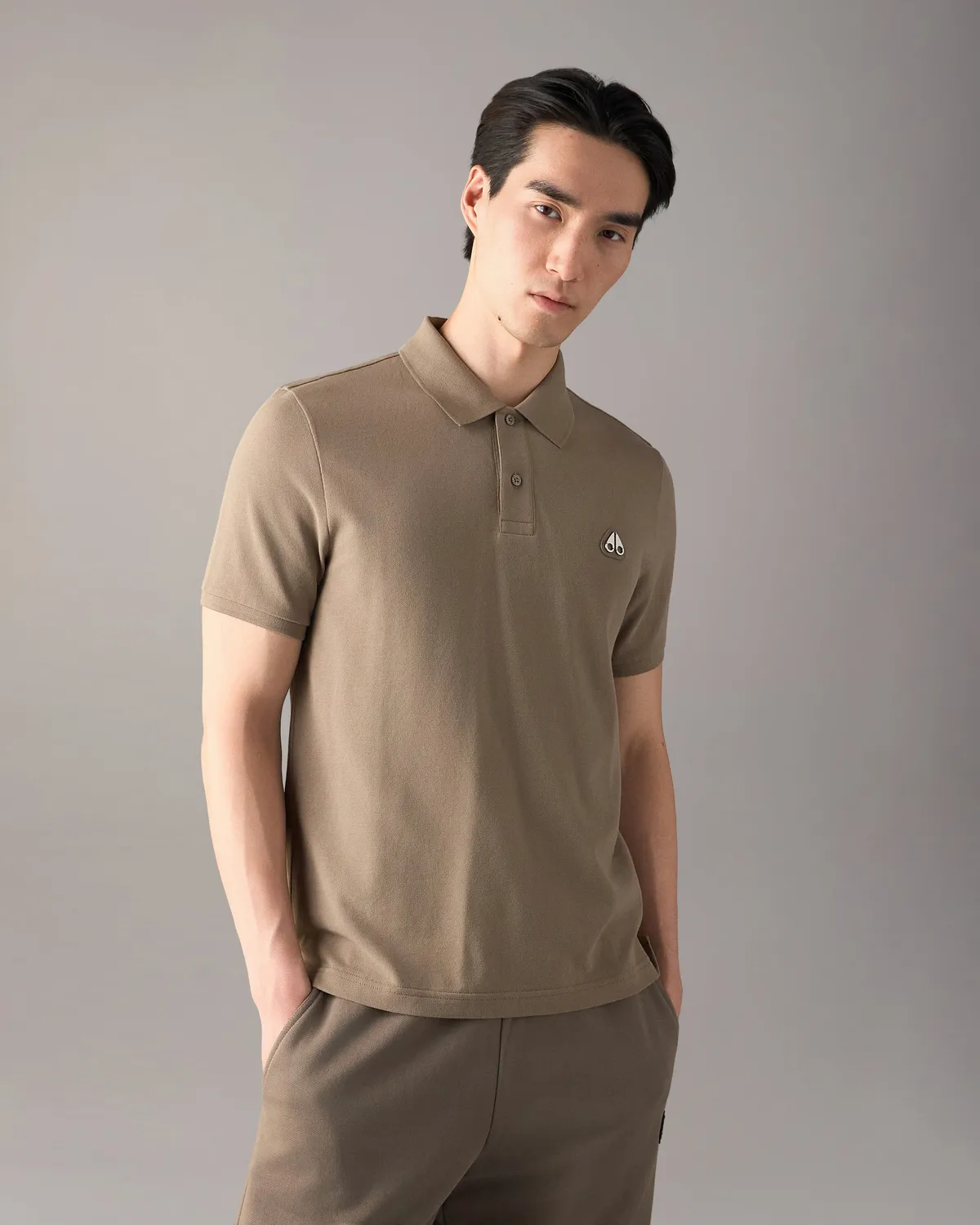 Moose Knuckles Everett polo gris Ashen