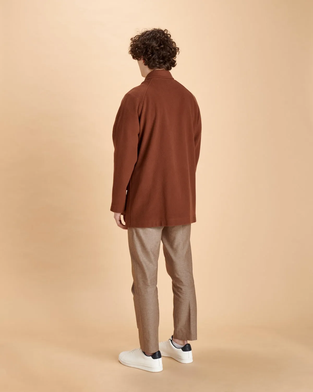 Soubacq Le Trench Lavallière trench drap de laine brun