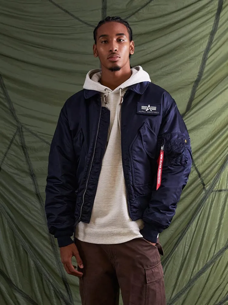 Alpha Industries CWU 45/P bomber nylon noir matelassé