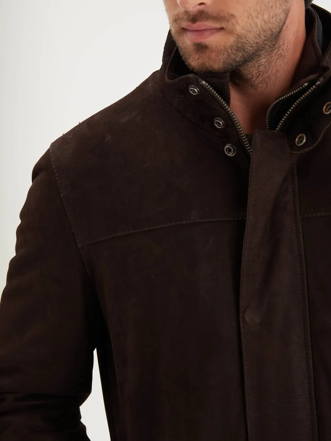 DAYTONA Balzac Madison veste cuir homme marron nubuck