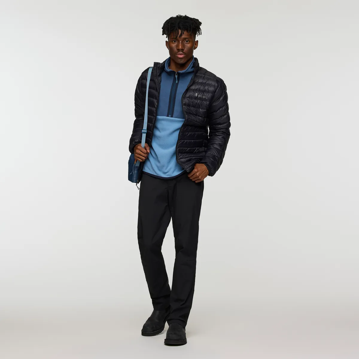 Cotopaxi Amado pull polaire homme Deep Sea/Fjord demi-zip