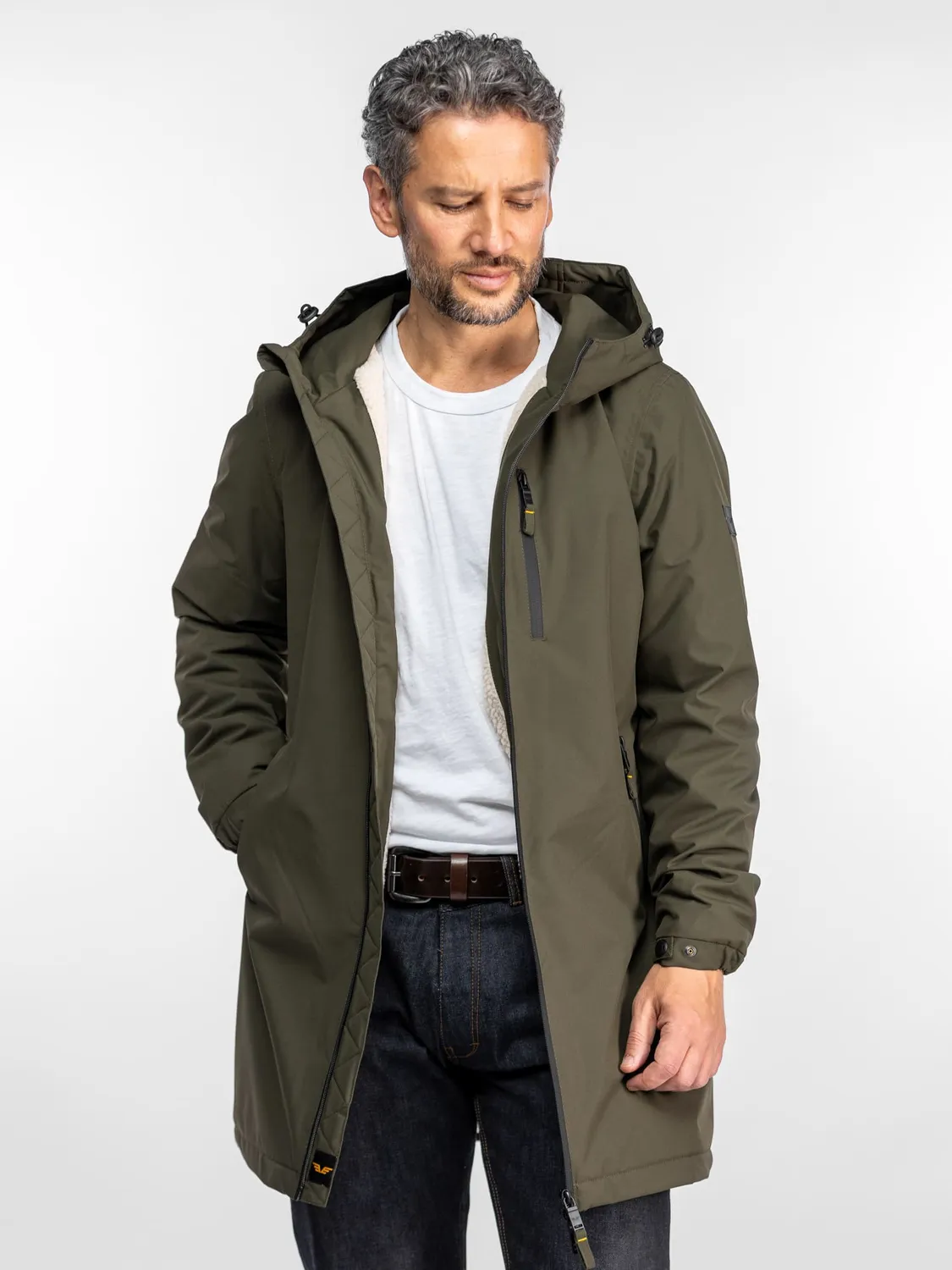 Daytona Regen parka longue sherpa noir imperméable