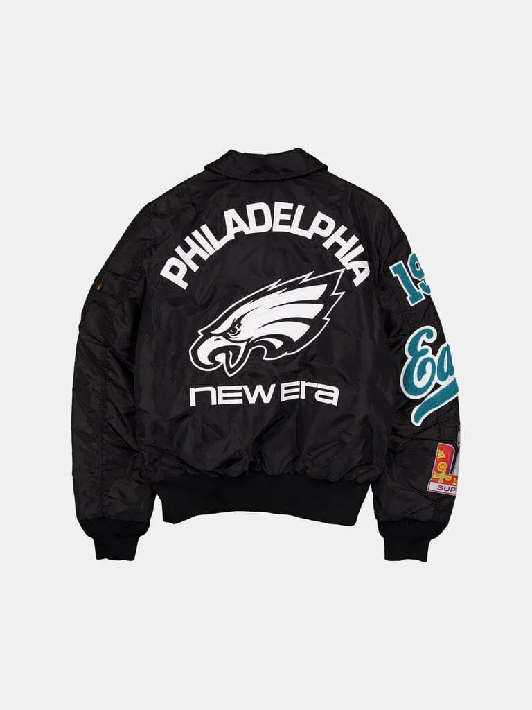 Alpha Industries MA-1 Philadelphia Eagles bomber noir mi-saison