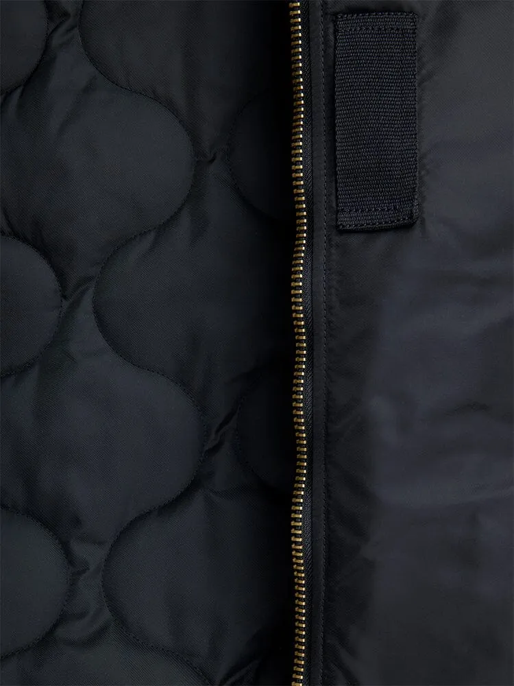 Alpha Industries B-15 Mod bomber noir col mouton