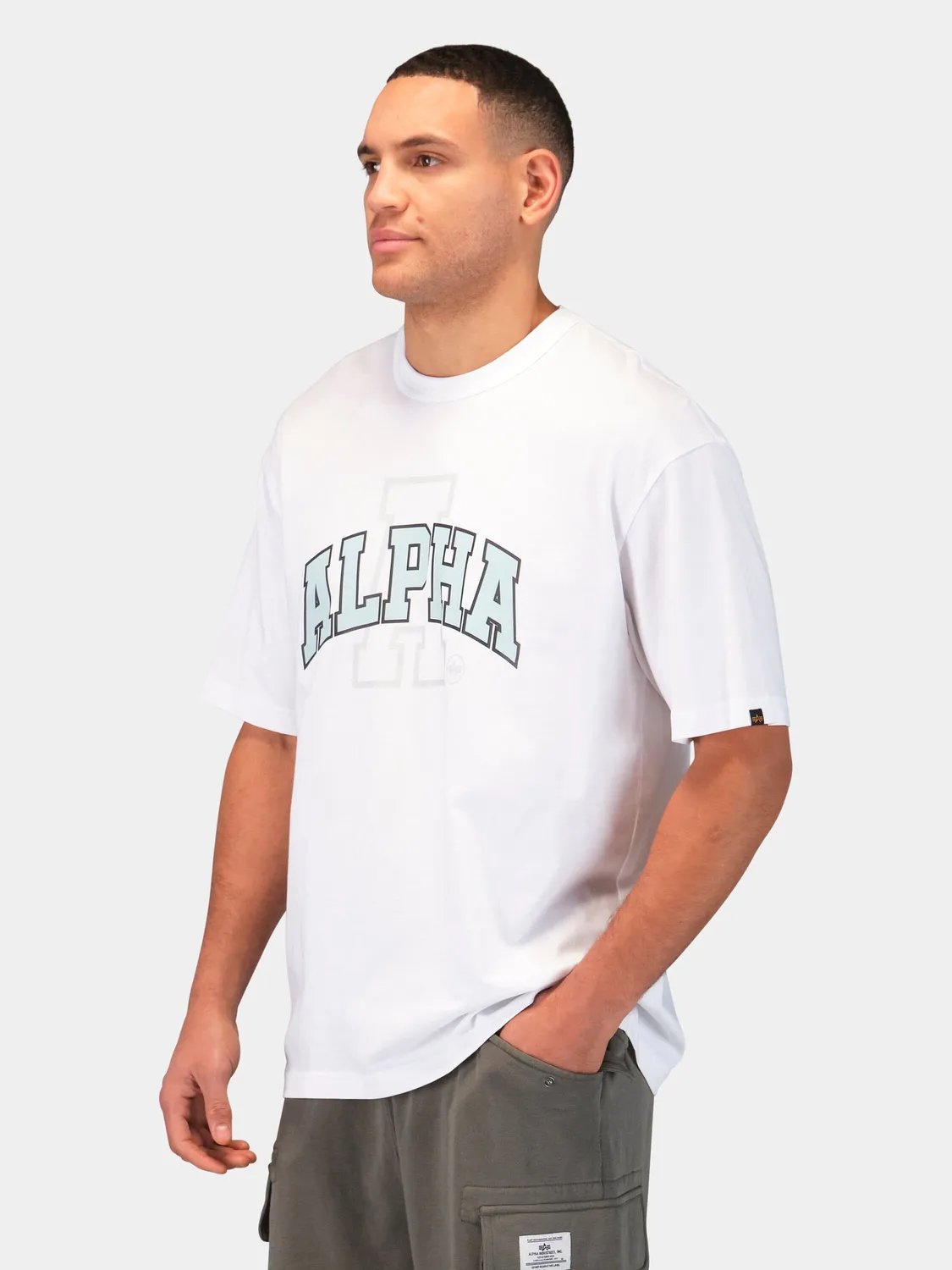 Alpha Industries Collegiate t-shirt coton bleu relaxed