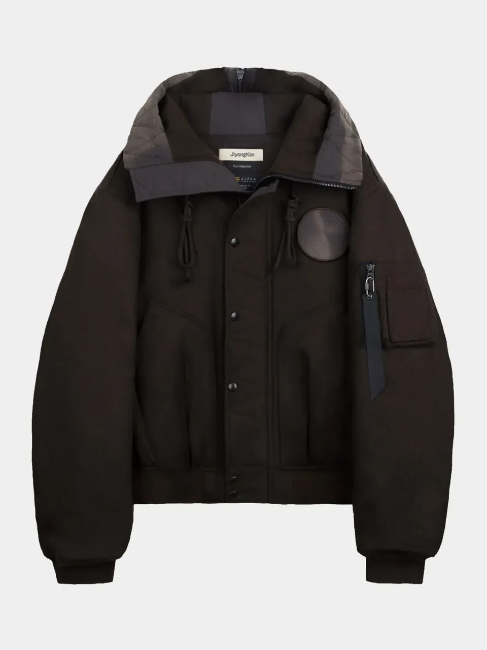 Alpha Industries Jiyong Kim Sun-Bleached Split-Hood blouson marron laine