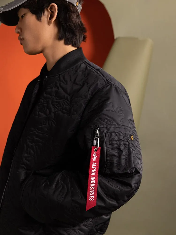 Alpha Industries Camo Quilted MA-1 bomber Noir