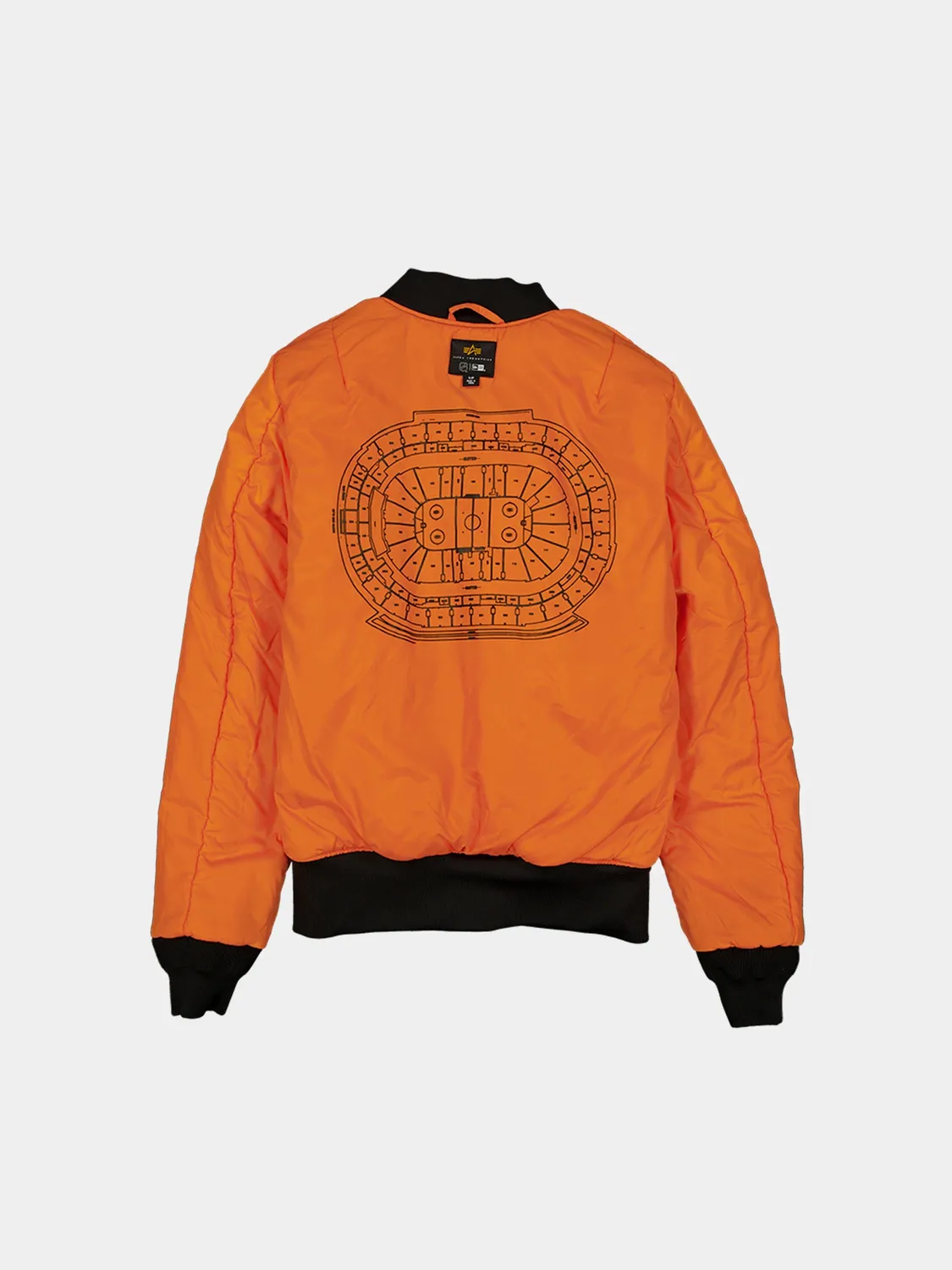 Alpha Industries MA-1 Detroit Red Wings bomber noir camo réversible