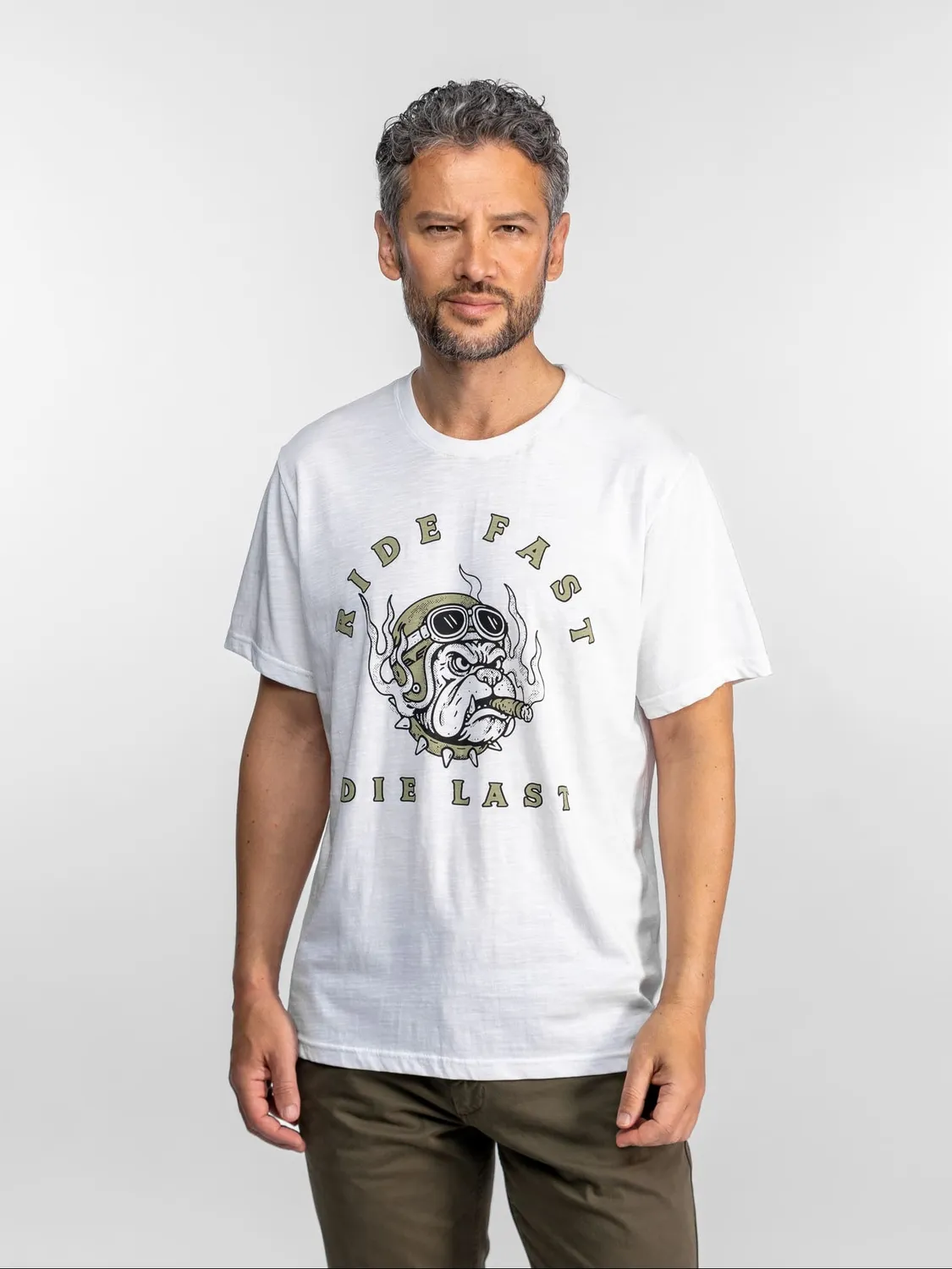 DAYTONA Alabaster t-shirt homme biker coton
