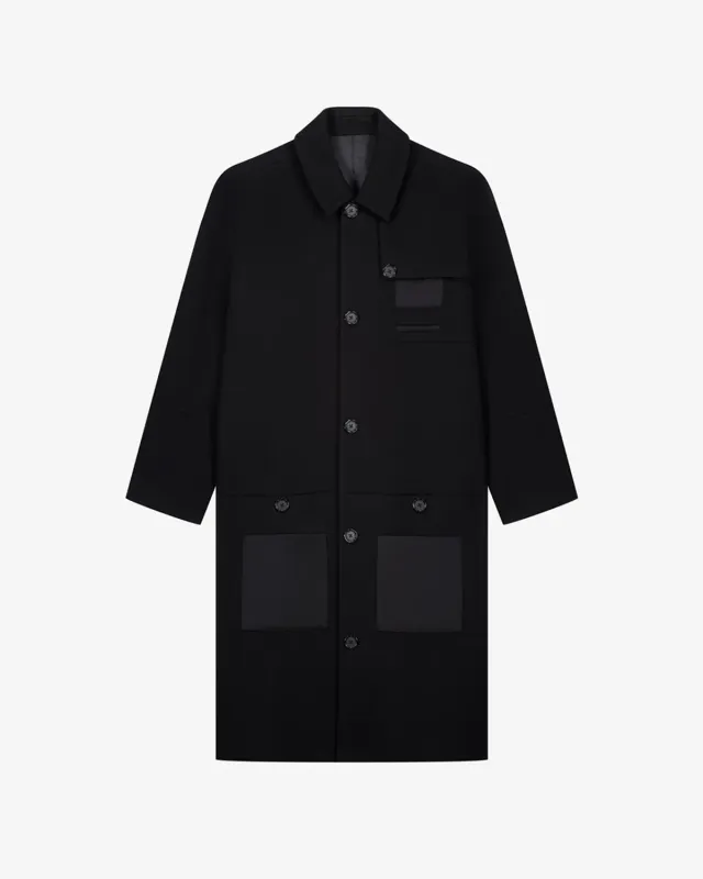 Lebrun manteau laine cachemire noir homme XS-XL