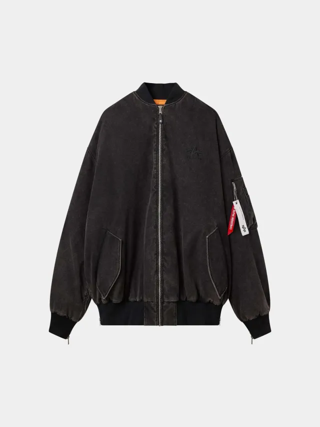 Alpha Industries Purple Giant bomber réversible noir