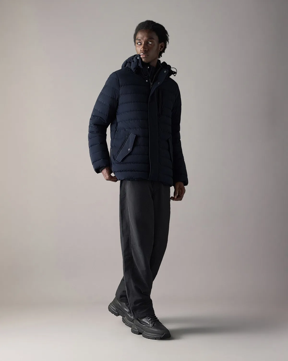 Moose Knuckles Greystone doudoune bleu marine grand froid