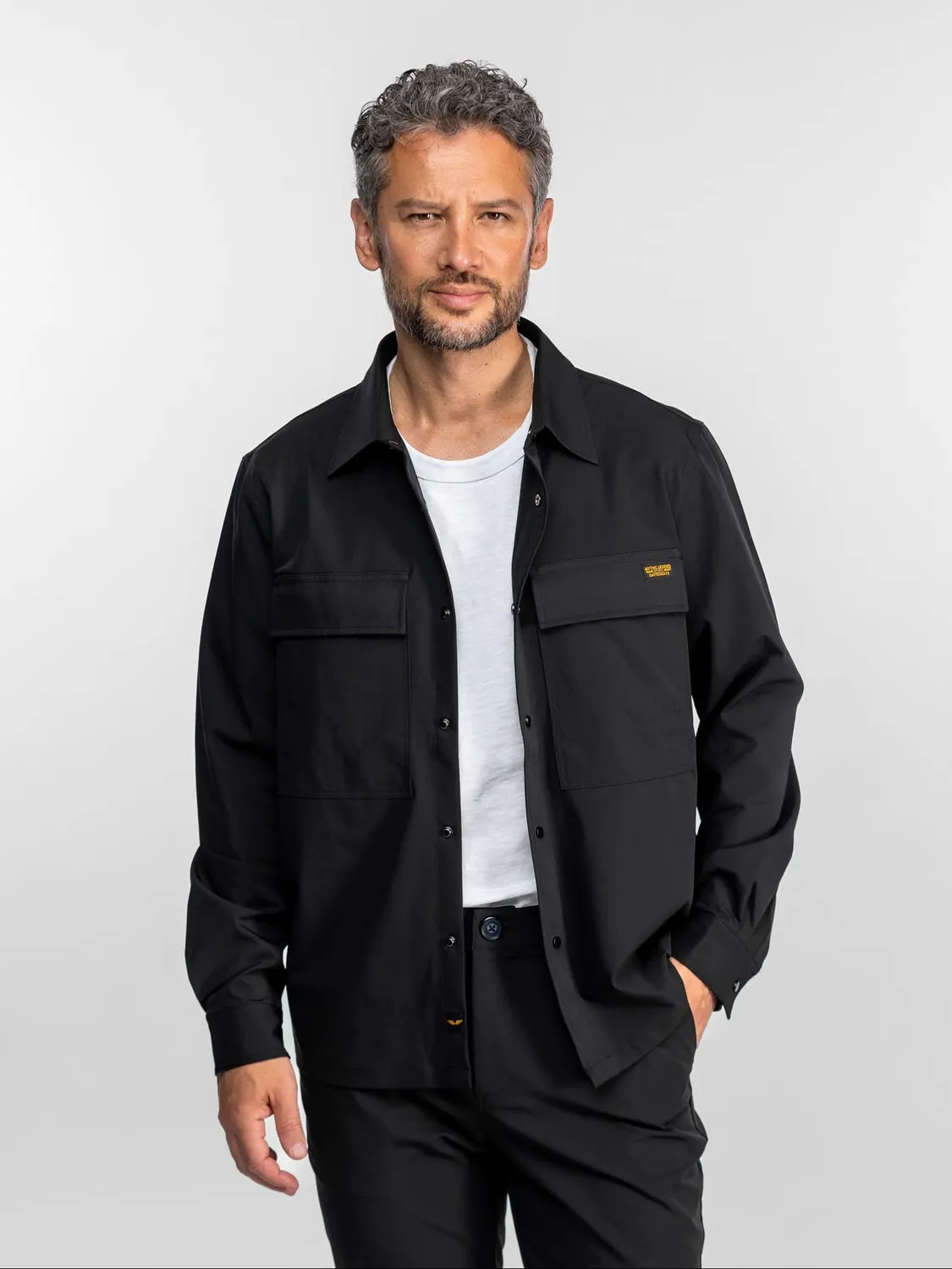 DAYTONA Stretchirt chemise casual homme extensible noir