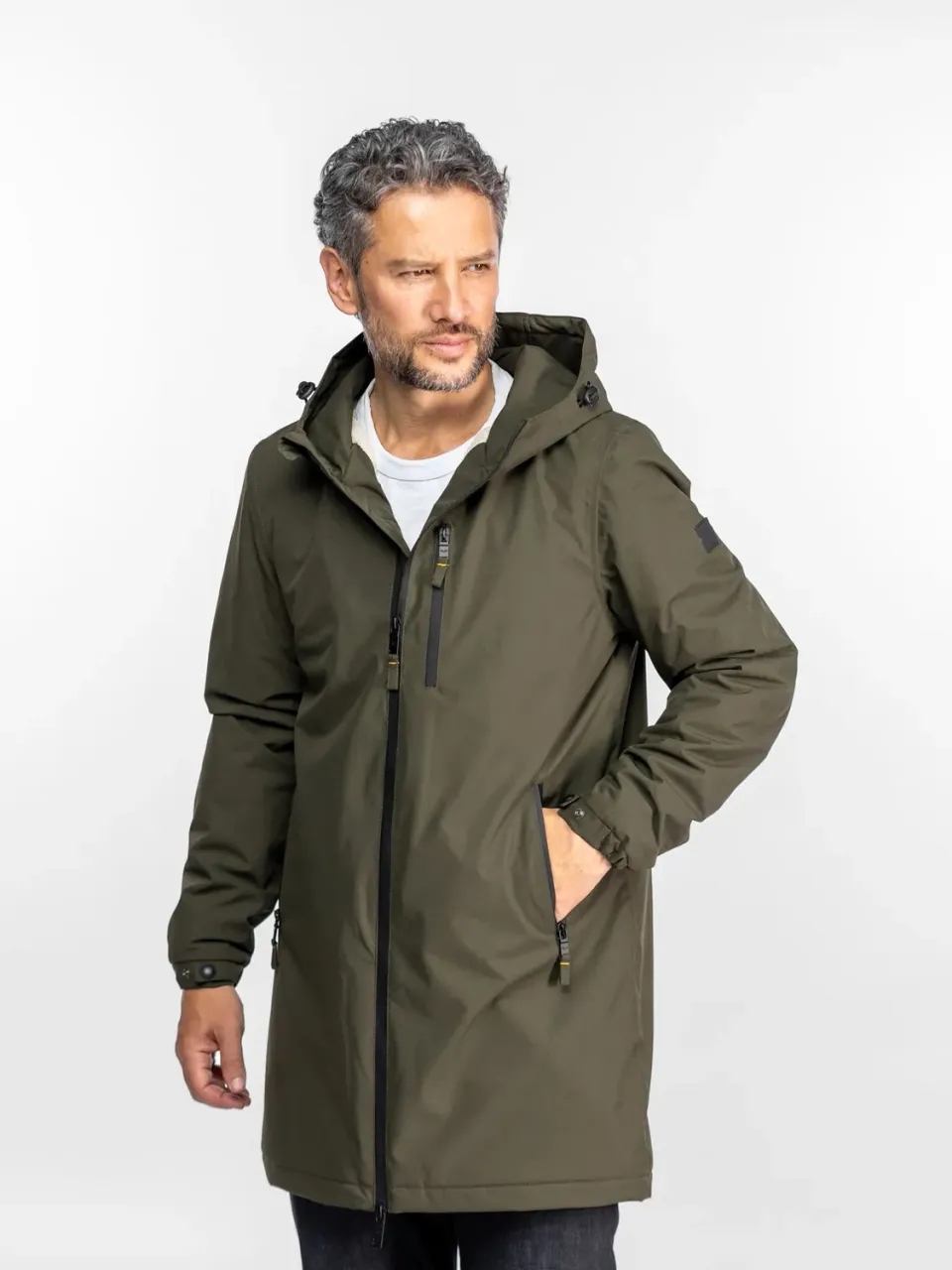 Daytona Regen parka longue sherpa noir imperméable