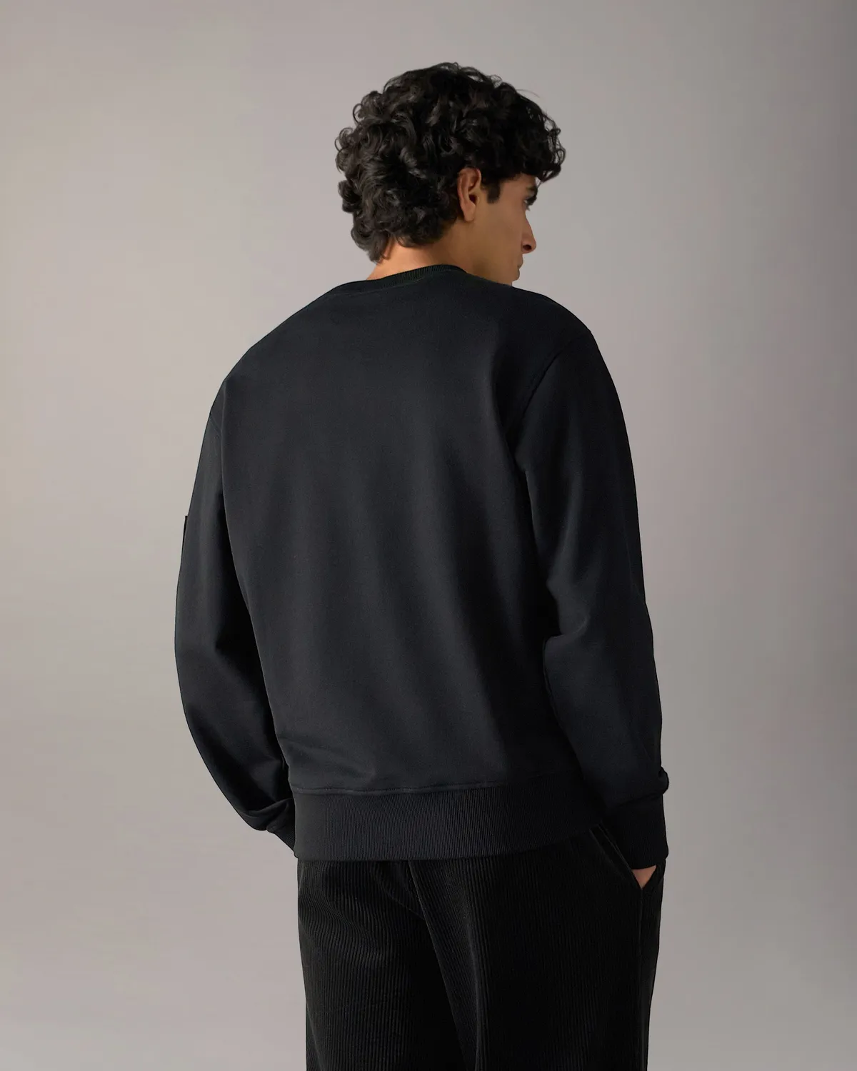 Moose Knuckles Gold Series Hartsfield Sweatshirt noir col rond