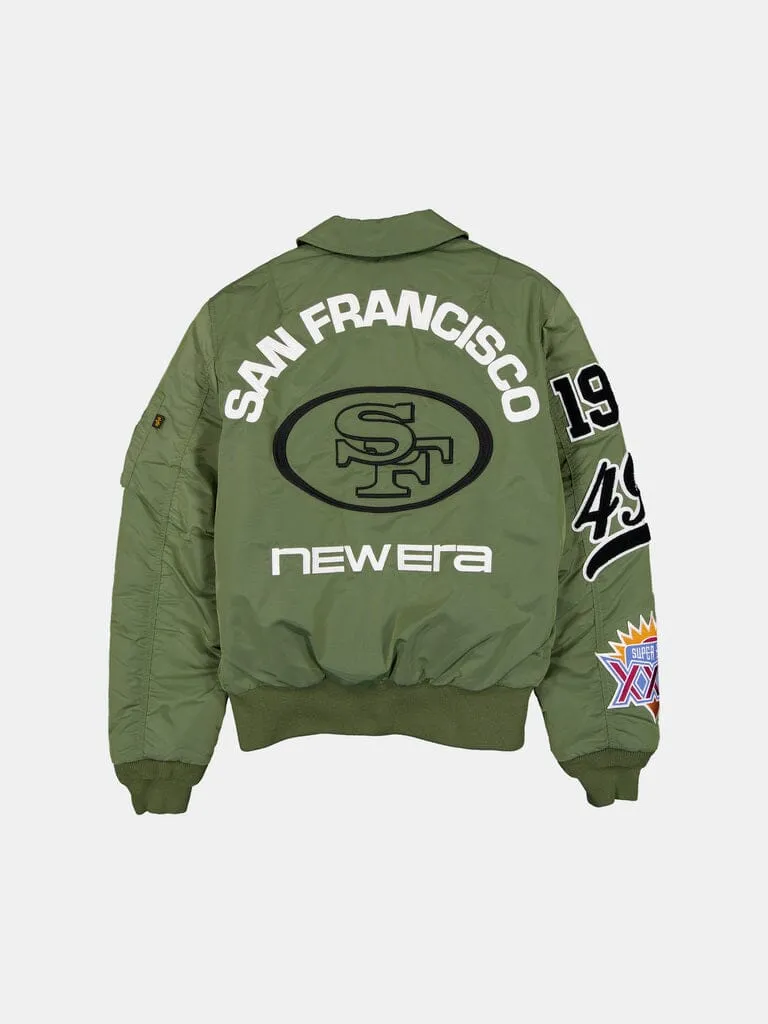 Alpha Industries 49ers MA-1 bomber vert col chemise