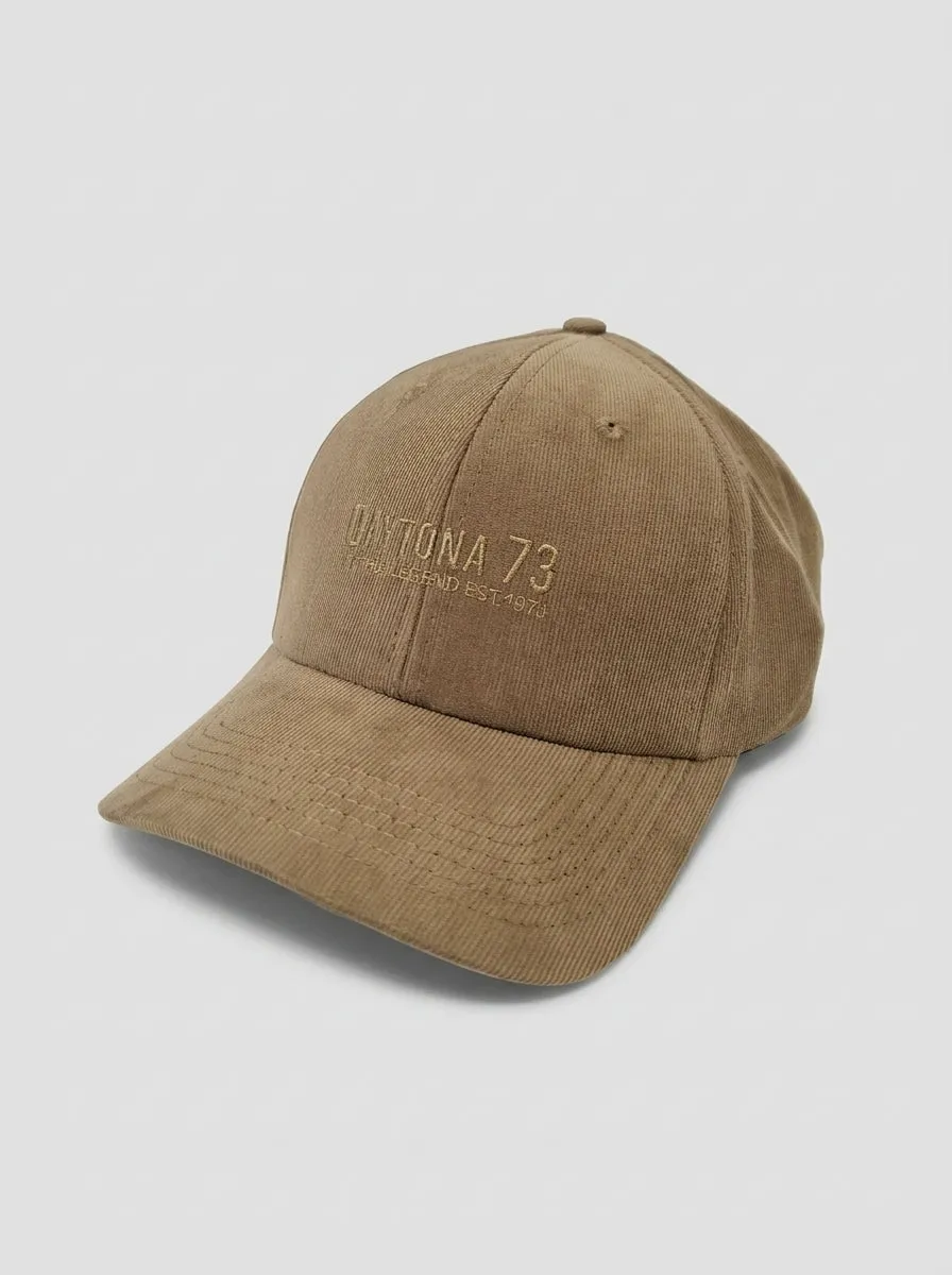 Daytona Pebble casquette velours noir logo brodé