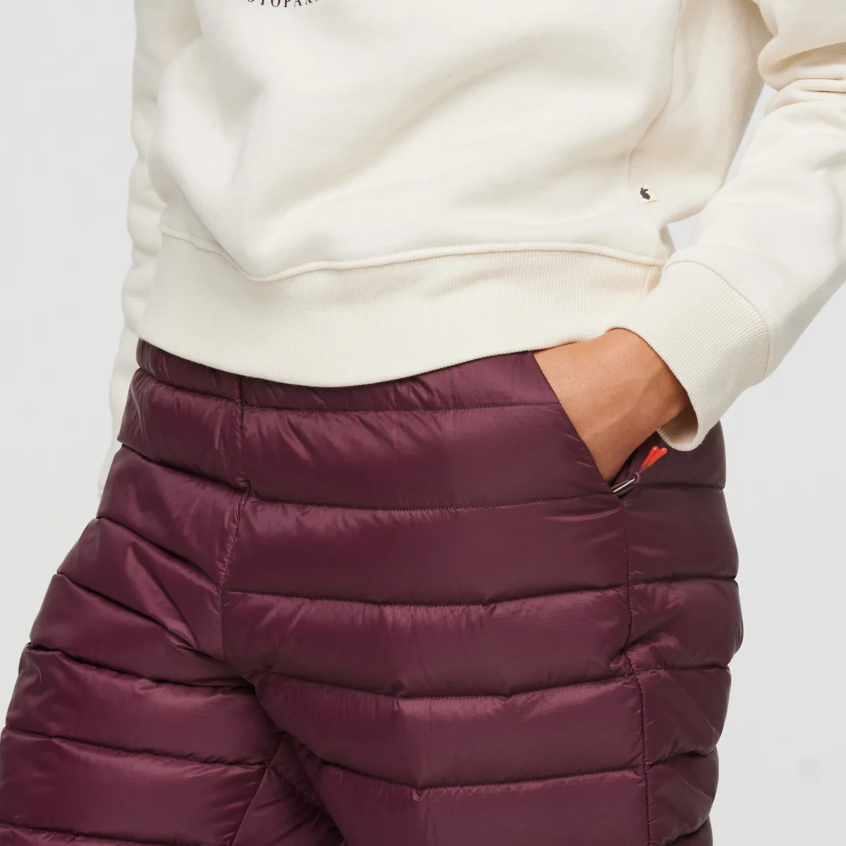 Cotopaxi Fuego Pantalon duvet femme Wine Stripes 800 cuin