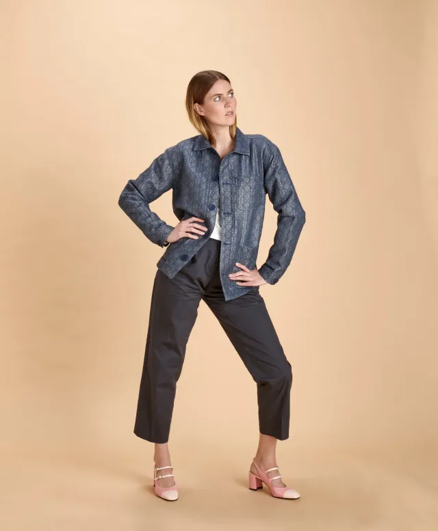 Soubacq Le Bleu Babylone veste de travail coton bleu