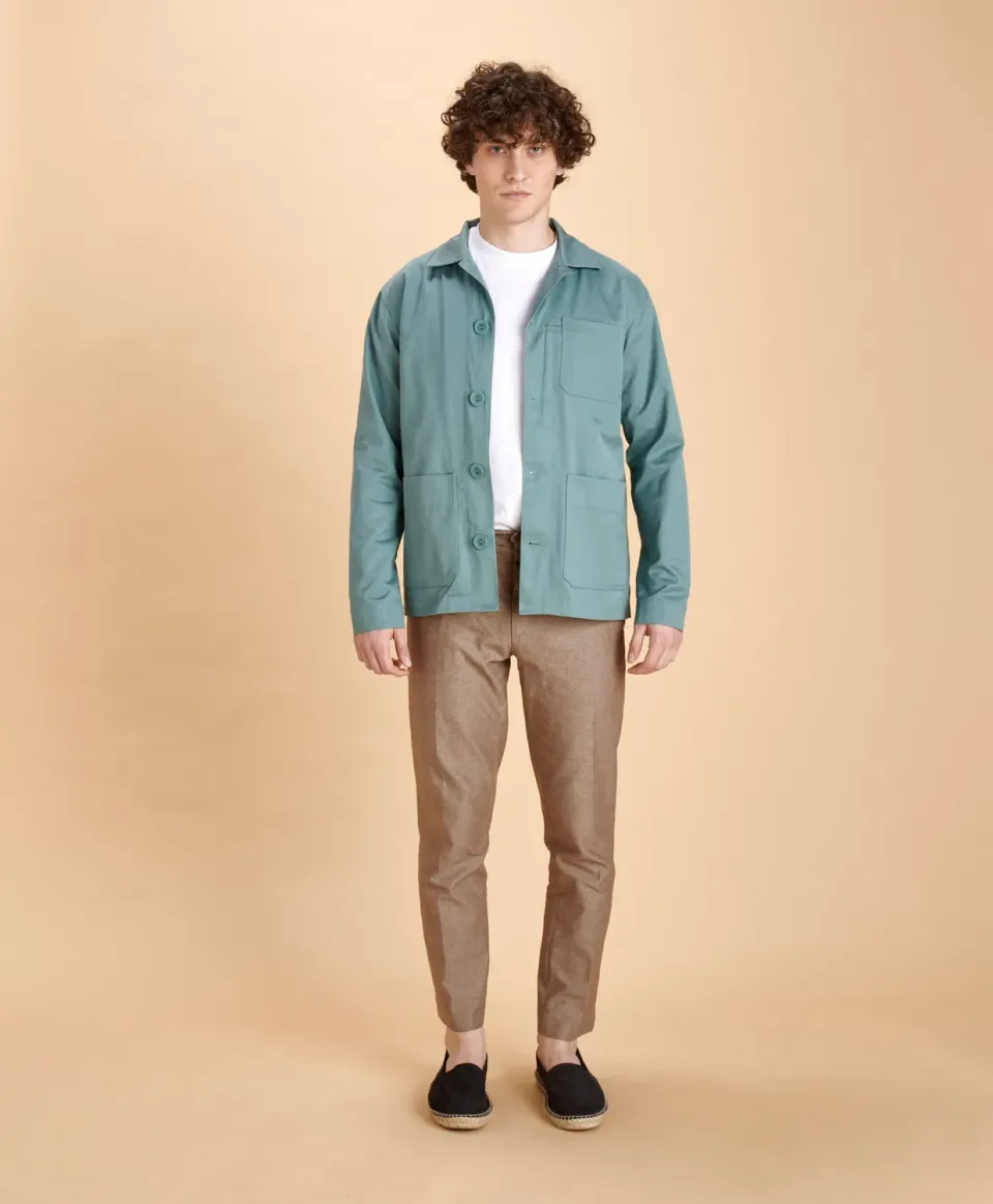 Soubacq Le Bleu Atlan veste de travail gabardine coton