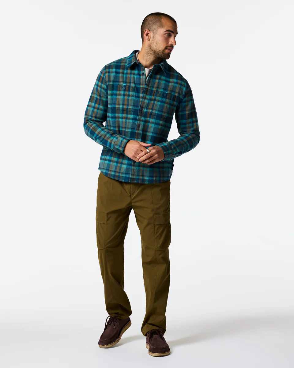 Cotopaxi Mero Organic Flannel chemise homme Indigo Plaid