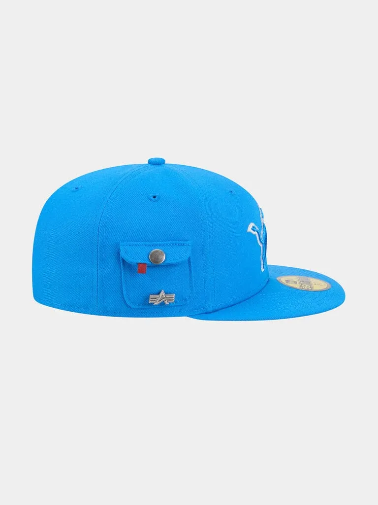 Alpha Industries 59FIFTY Detroit Lions casquette fitted bleue