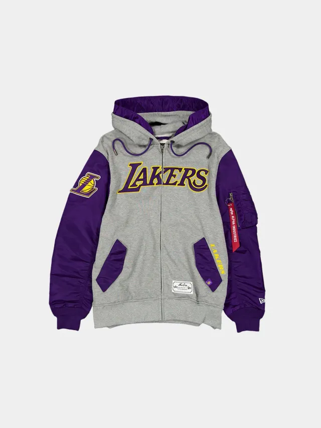 Alpha Industries Lakers MA-1 Sweat zip capuche violet homme