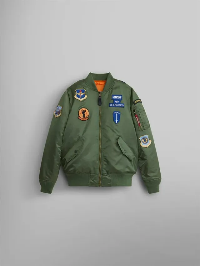 Alpha Industries MA-1 Squadron Blouson enfant sauge nylon