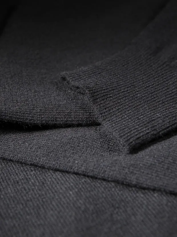 Hollington pull col roulé geelong noir maille