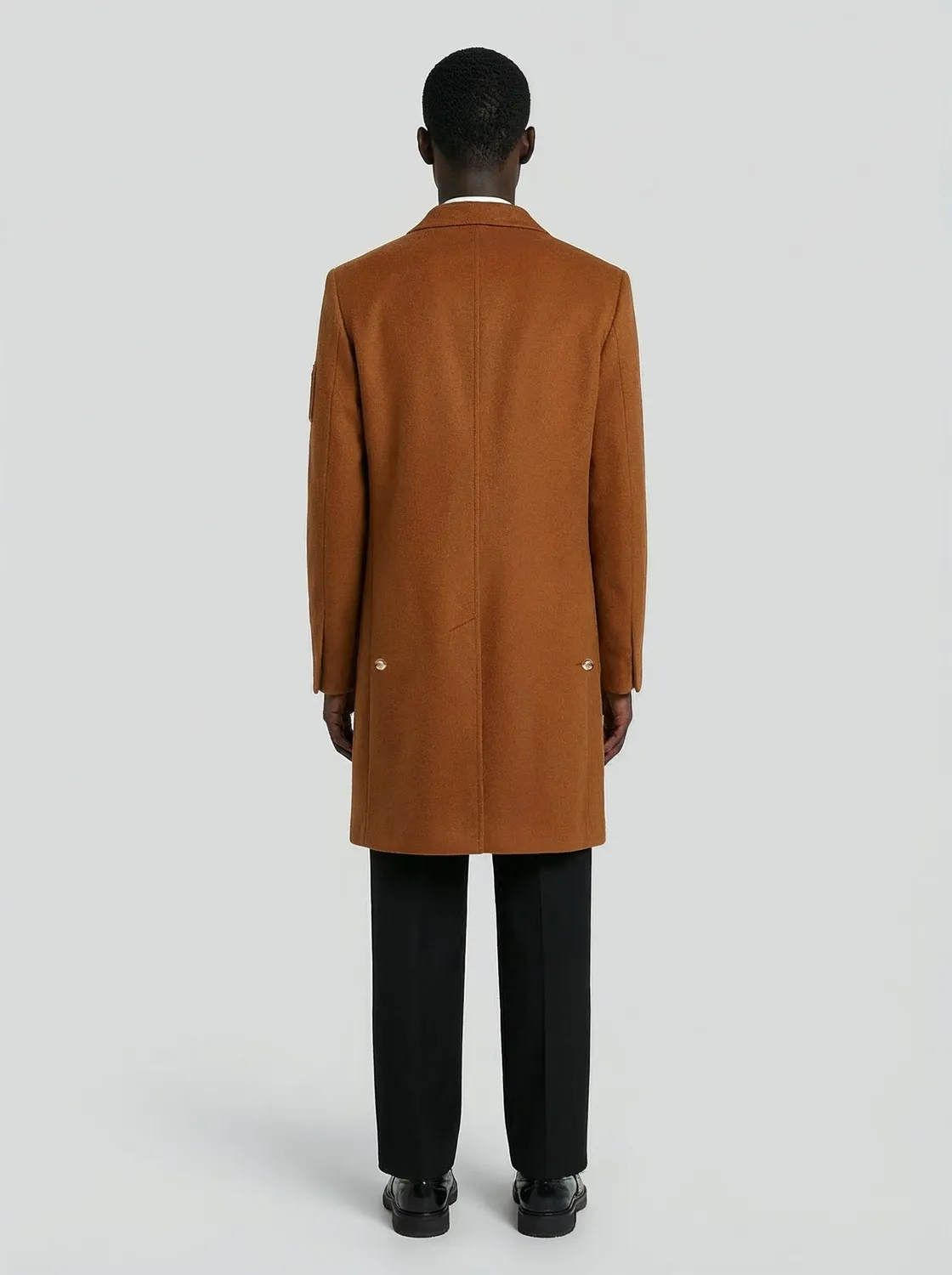 Lebrun manteau camel laine cachemire homme ajusté