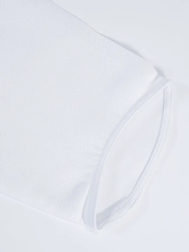 Hollington Deauville chemise piqué blanc mao