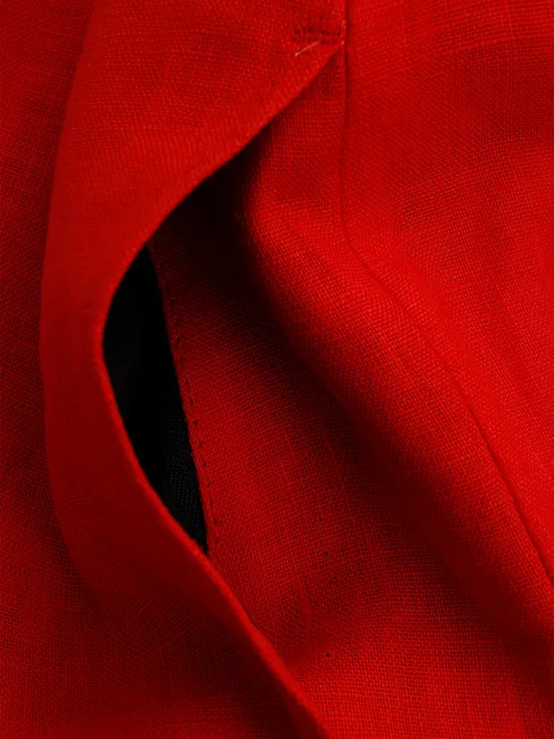Hollington pantalon Siza lin léger toile rouge