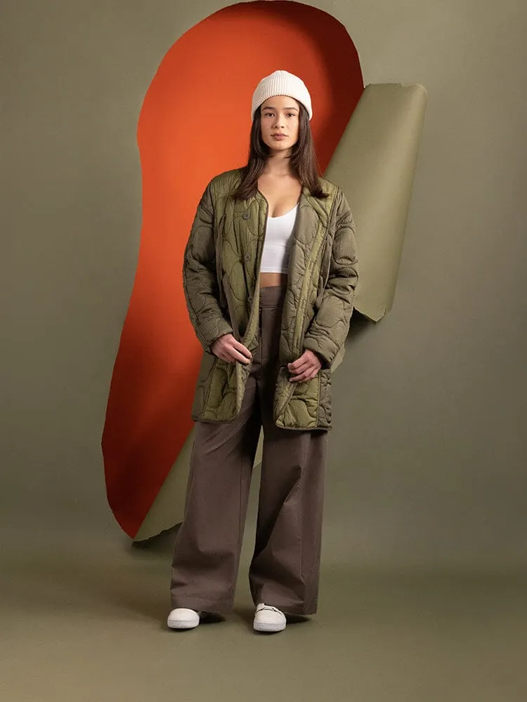 Alpha Industries Mixed Media liner long femme vert