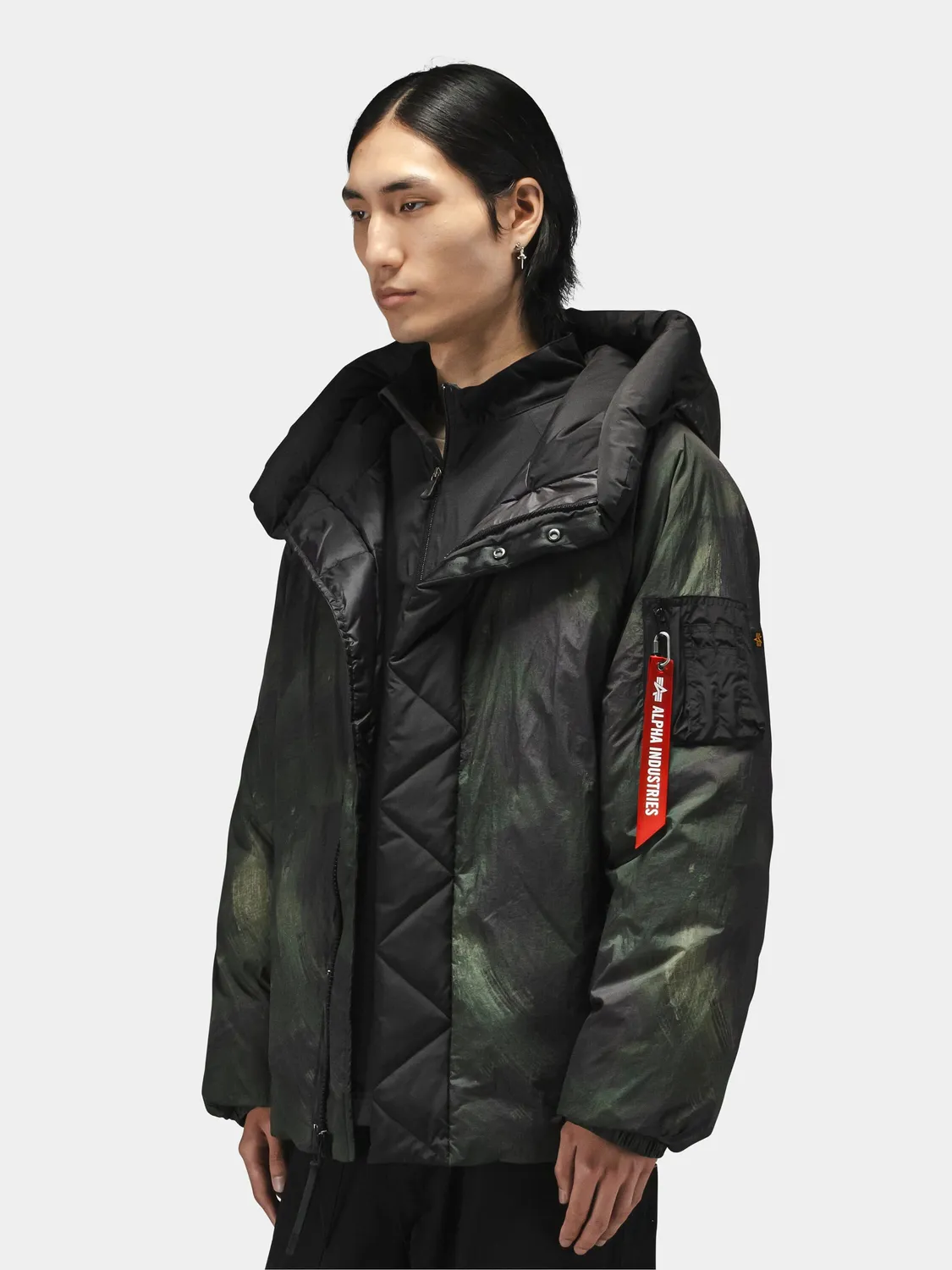Alpha Industries Sheer Puffer parka homme olive camo duvet